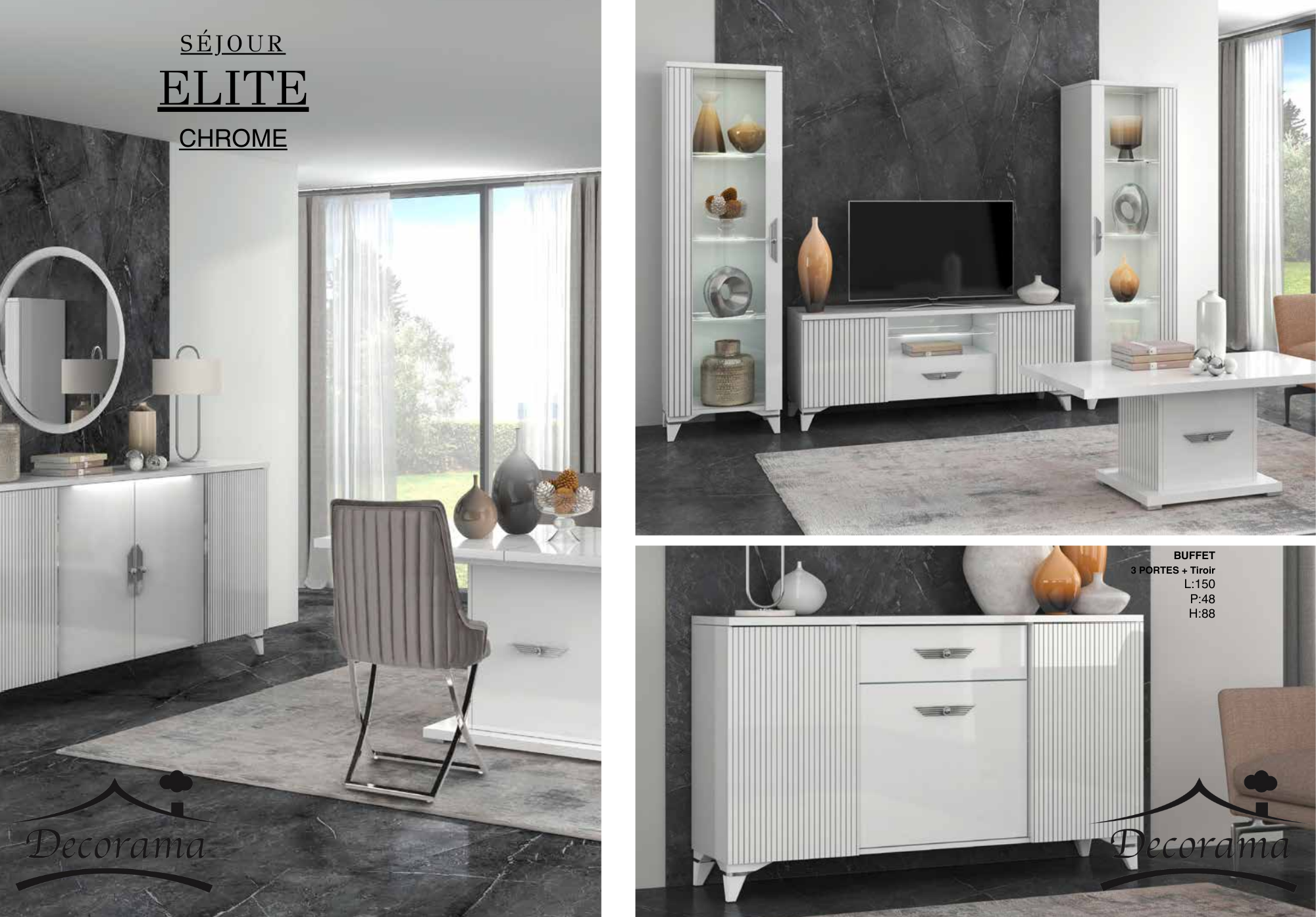 Séjour ÉLITE argenté