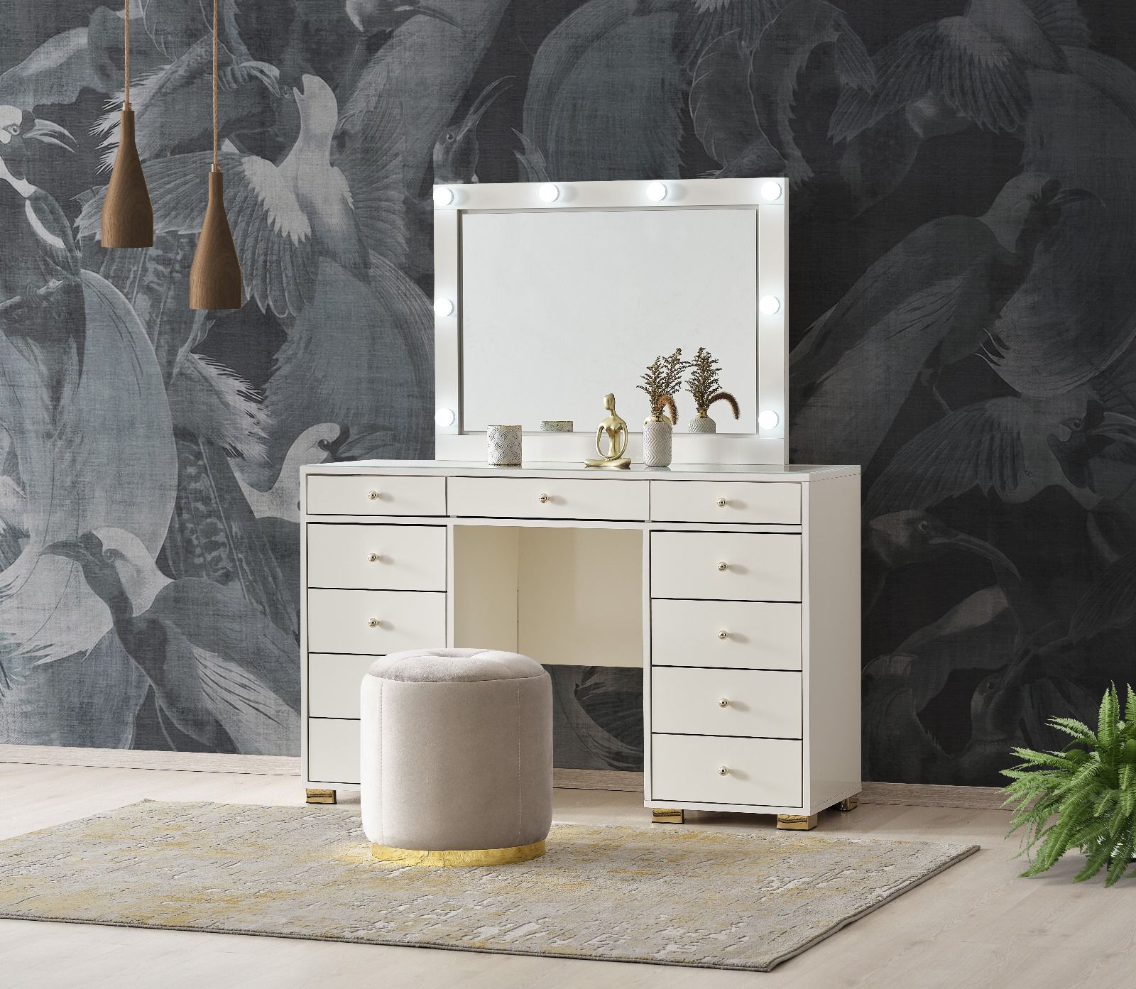 Coiffeuse + miroir LADY