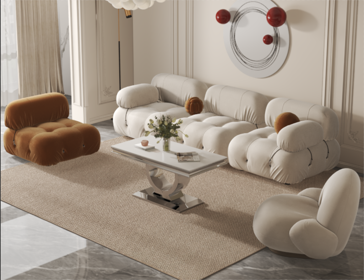 Table basse INVICTUS argenté