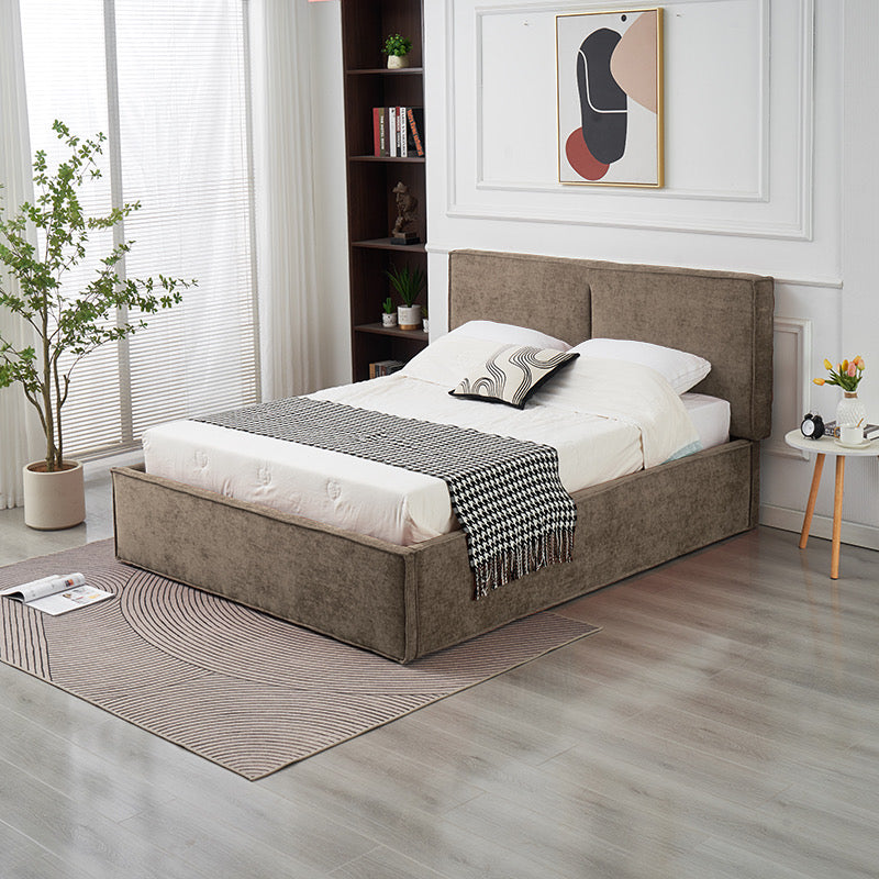 Lit coffre OLIVIA chenille beige