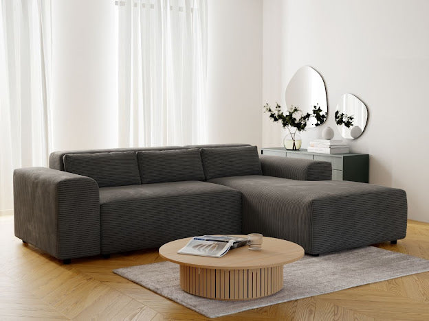 Canapé d’angle MORIS cotelé