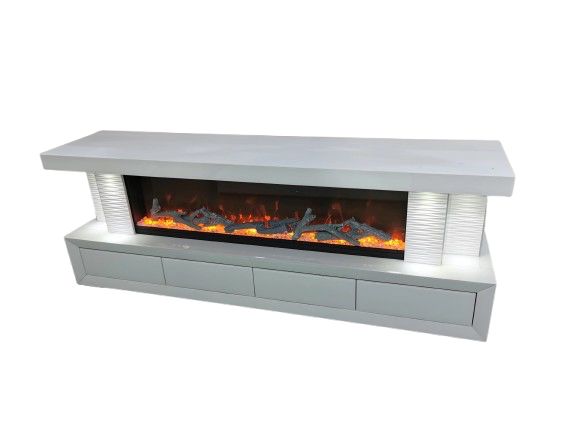 Meuble TV cheminée bluetooth
