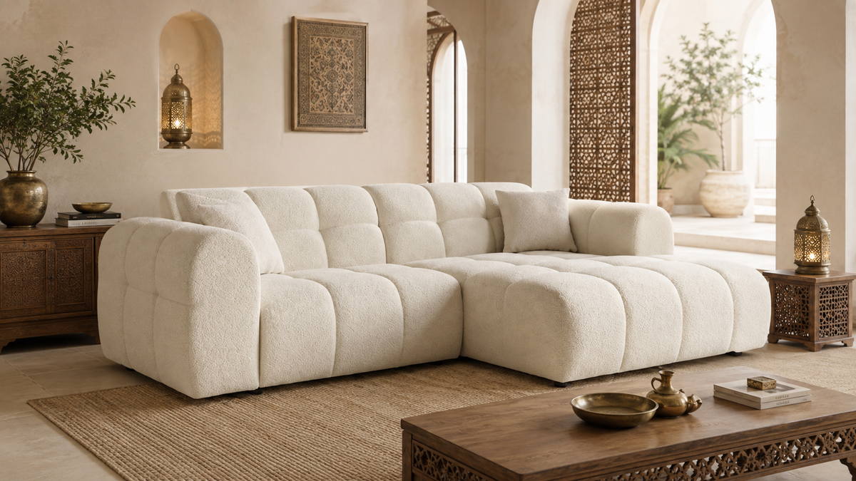 Canapé MINI BUBBLE beige 240x153x71cm