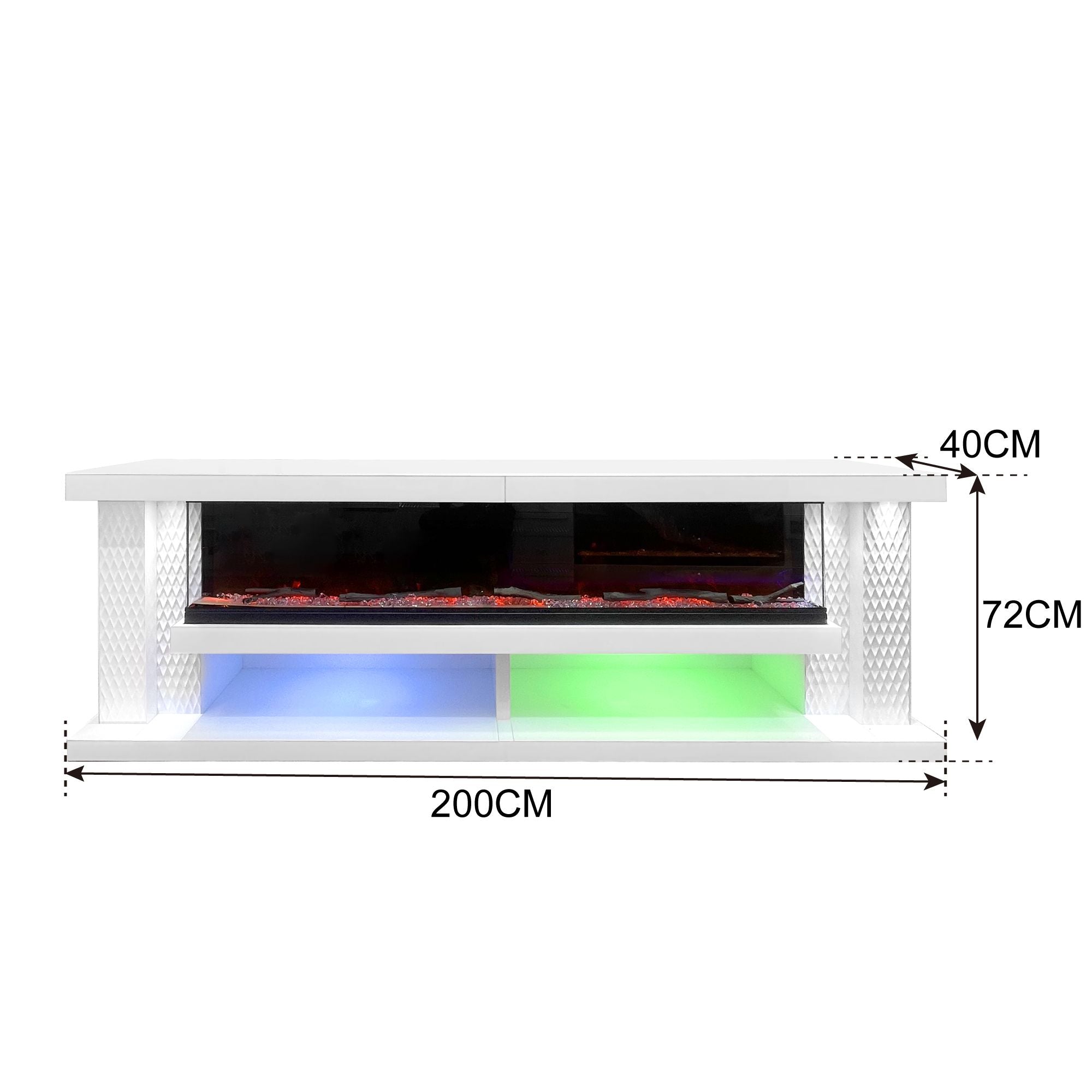 Meuble TV cheminée bluetooth