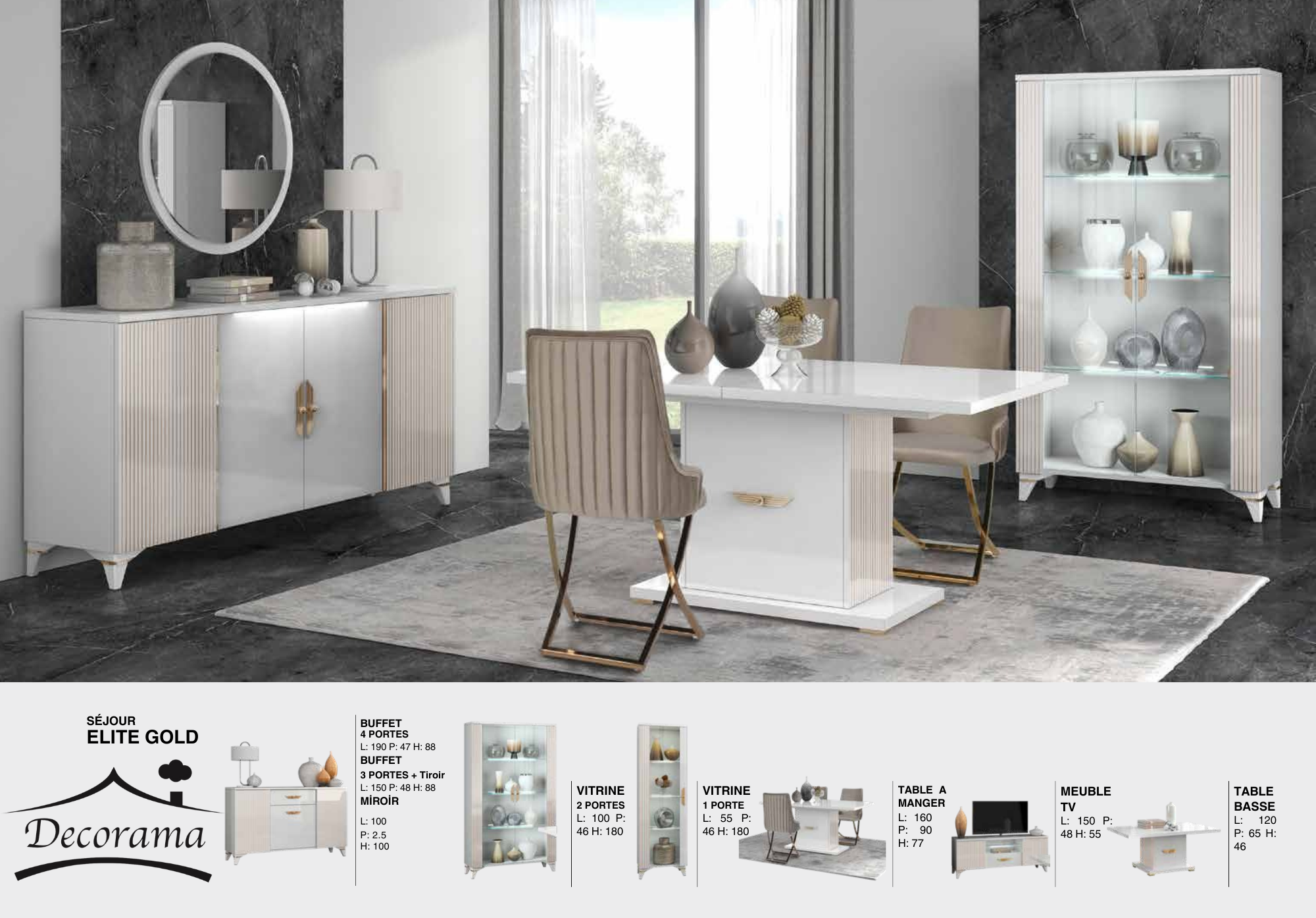 Séjour ÉLITE doré