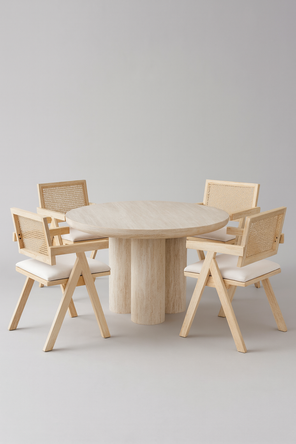 Table à manger MAYA effet travertin