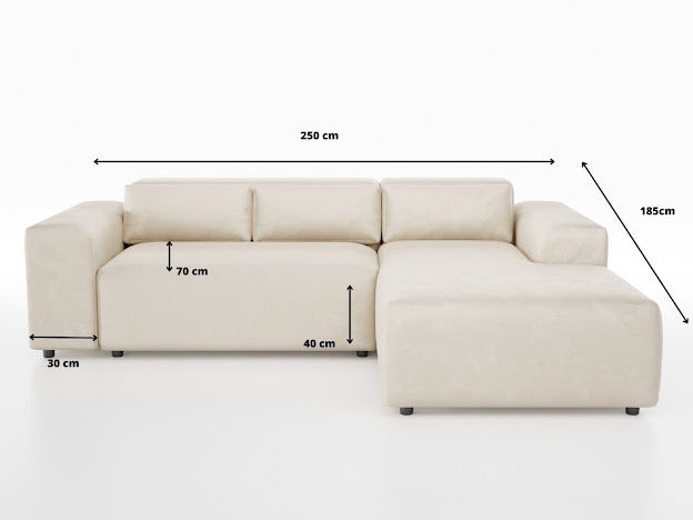 Canapé d’angle MORIS velours