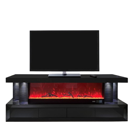 Meuble TV cheminée bluetooth