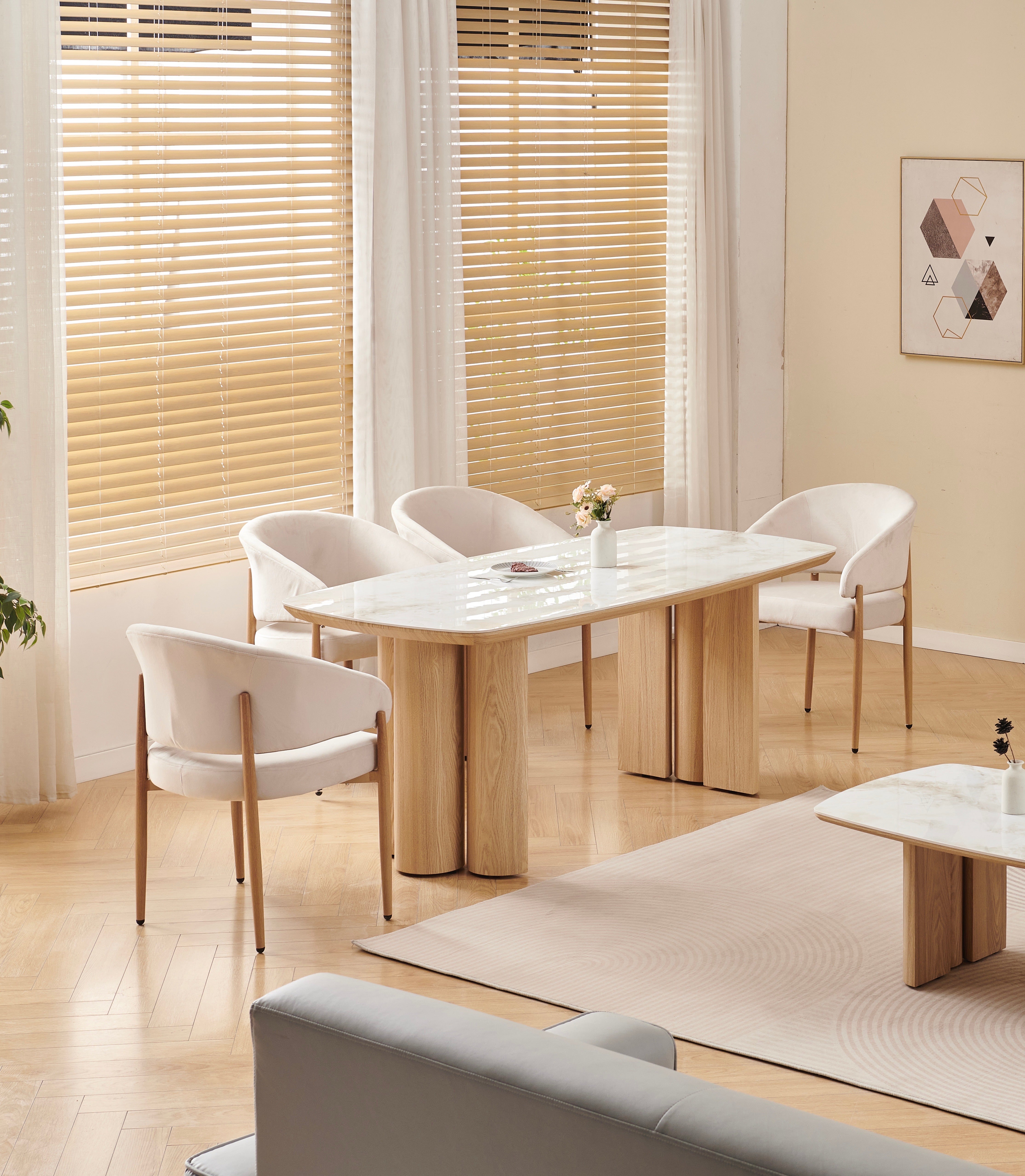 TABLE À MANGER TRINITY PLATEAU CÉRAMIQUE 180CM