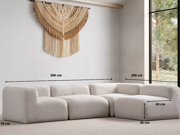 Canapé d’angle NUAGE 4 places velours