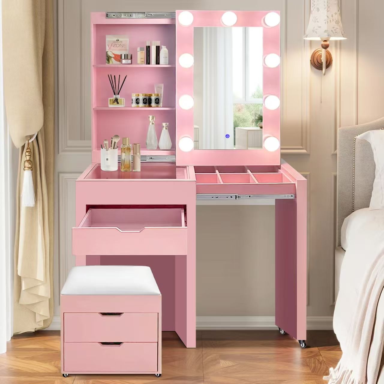 Coiffeuse à rallonge