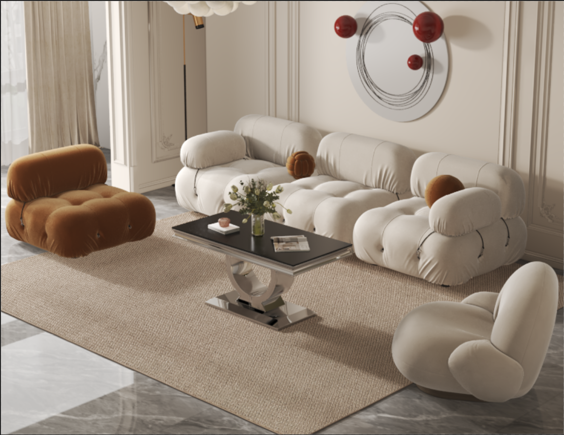 Table basse INVICTUS argenté