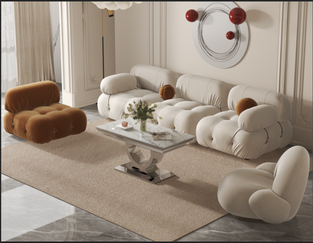 Table basse INVICTUS argenté