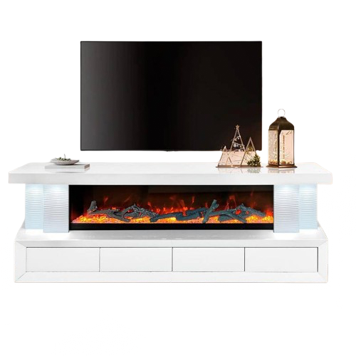 Meuble TV cheminée bluetooth