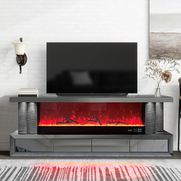 Meuble TV cheminée bluetooth