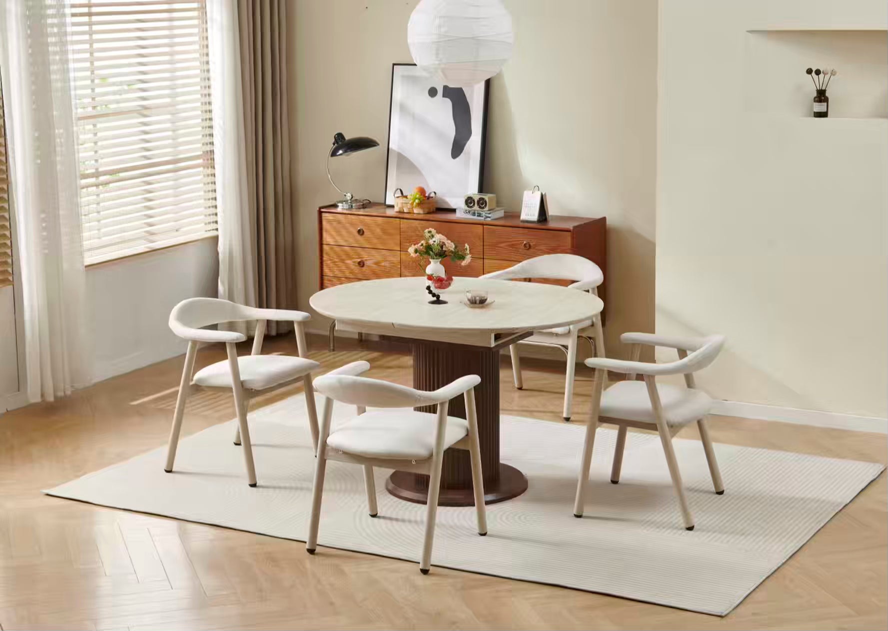 TABLE À MANGER SOFIA CÉRAMIQUE EXTENSIBLE 125/165CM