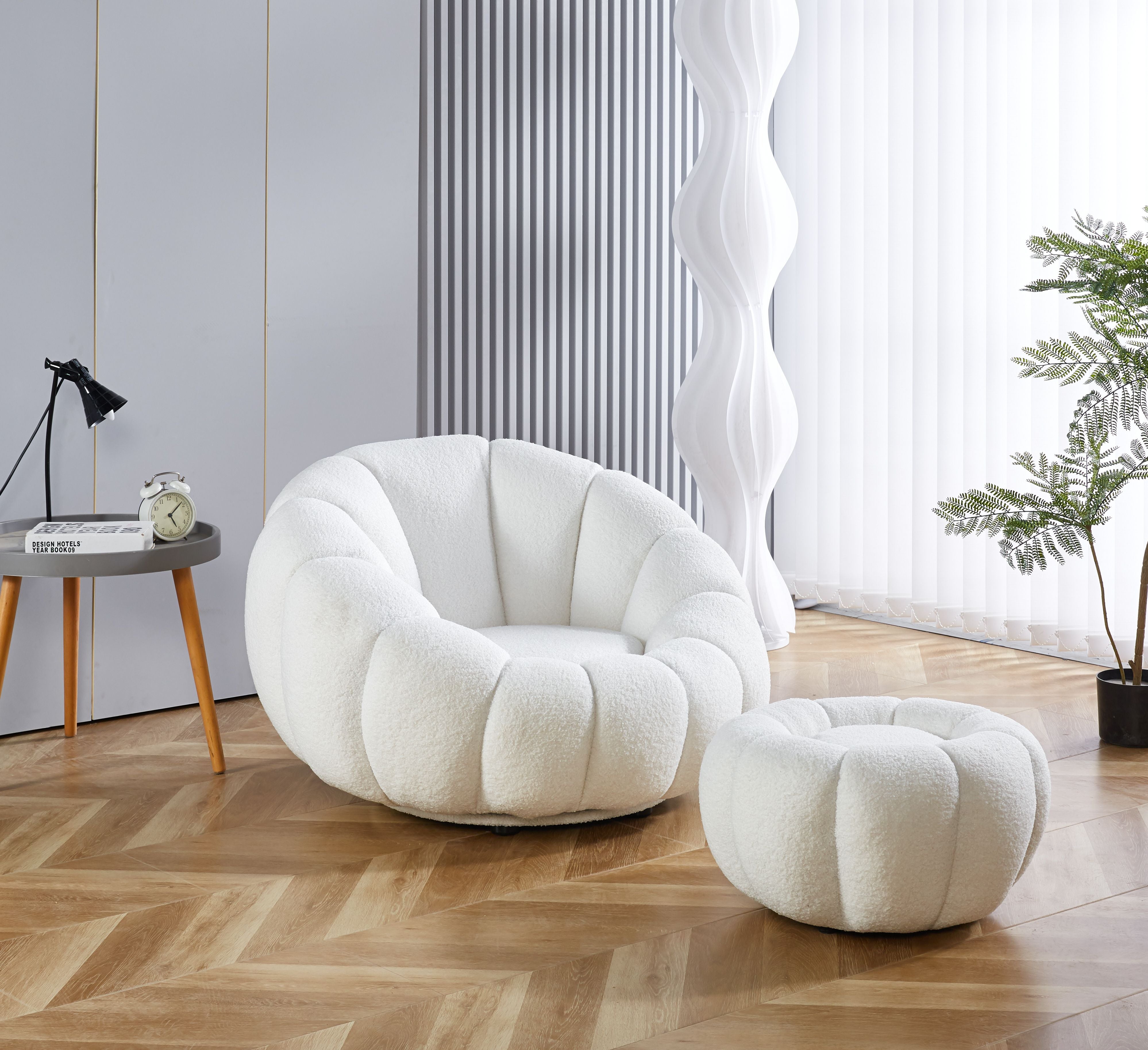 Fauteuil + Pouf pivotant COZY