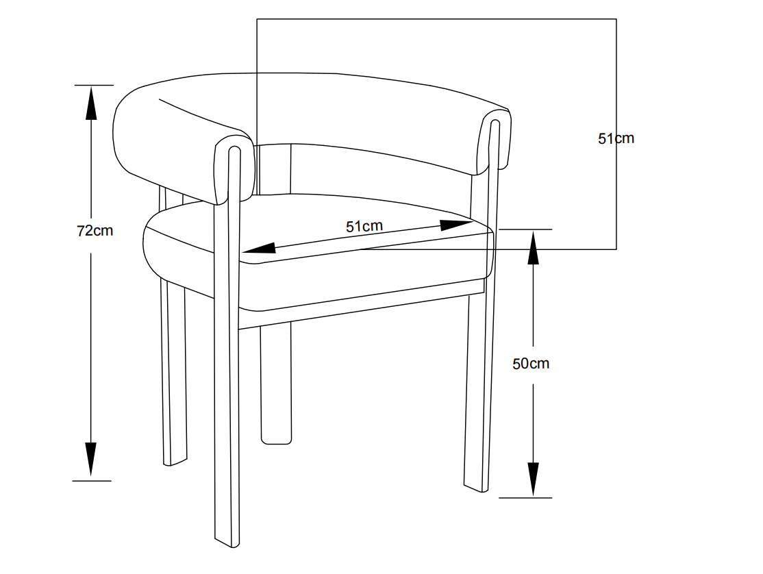 Chaise VAIANA beige, pieds effet chêne