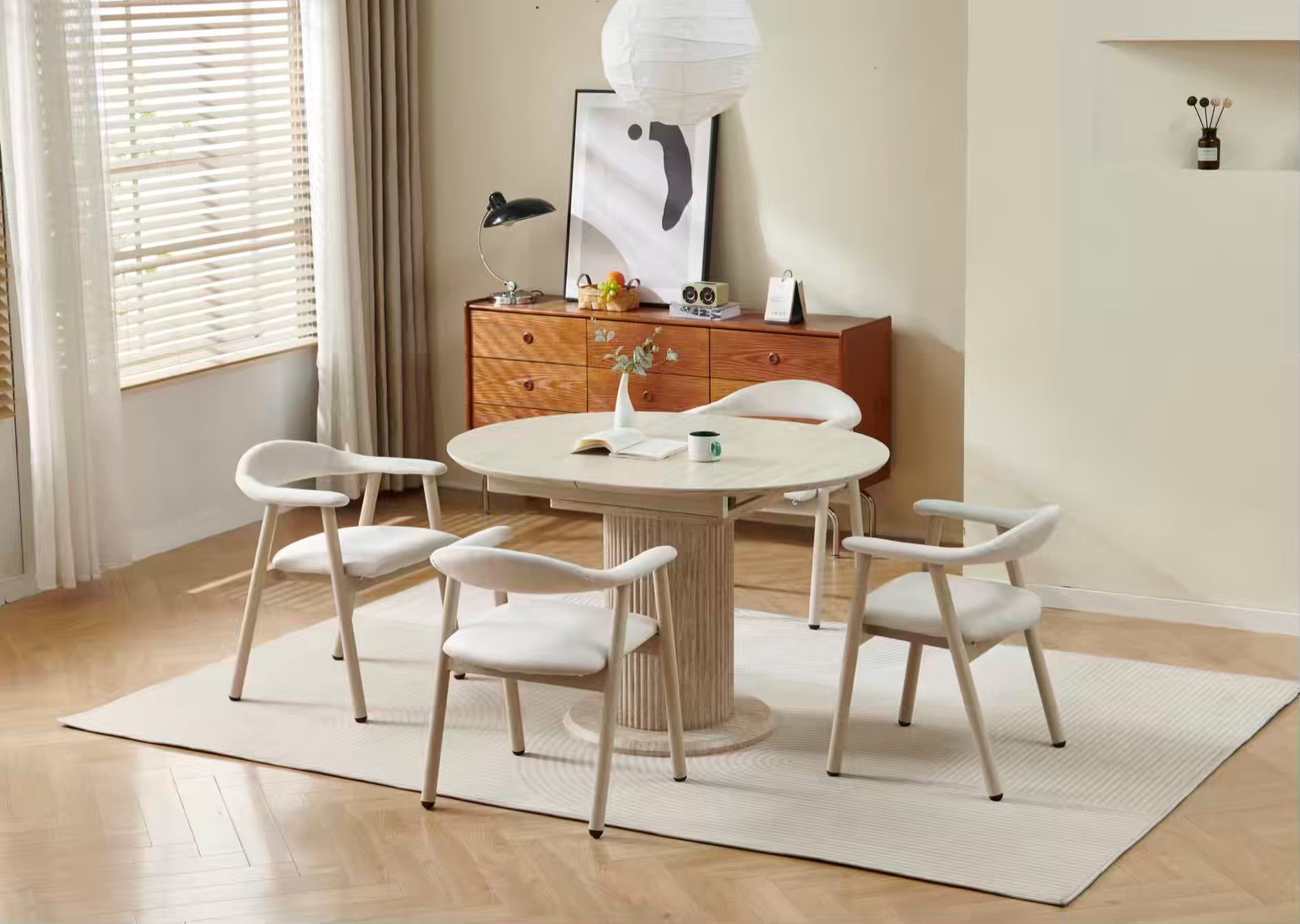 TABLE À MANGER SOFIA CÉRAMIQUE EXTENSIBLE 125/165CM