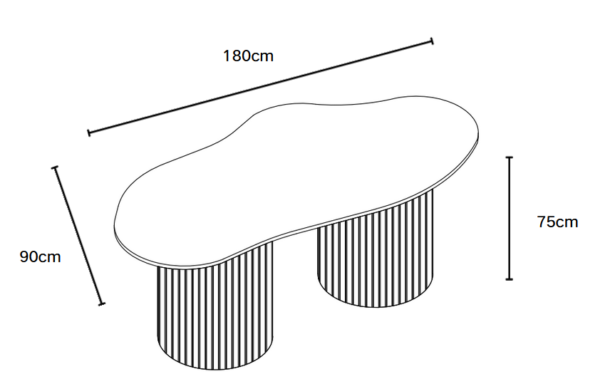 Table à manger NIKI plateau céramique effet travertin pieds noyer