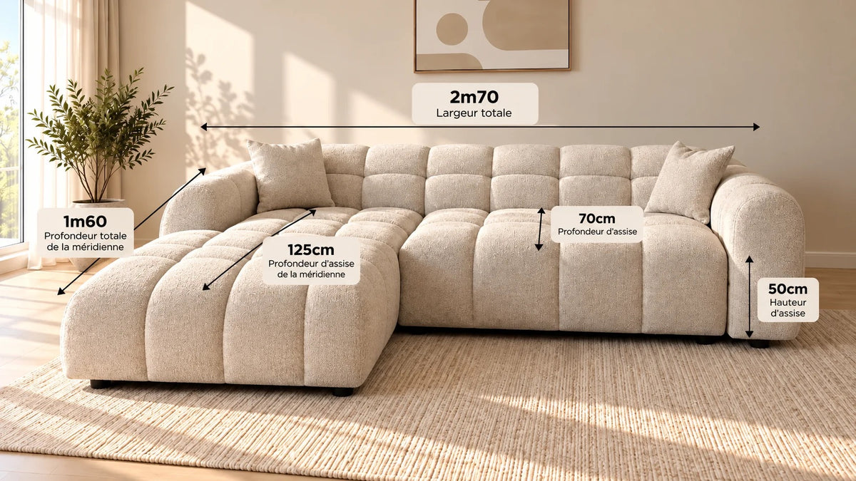 Canapé convertible MONTI 270x160cm