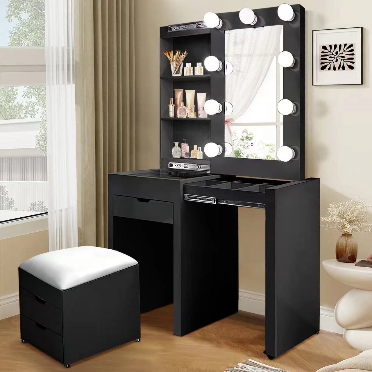 Coiffeuse à rallonge