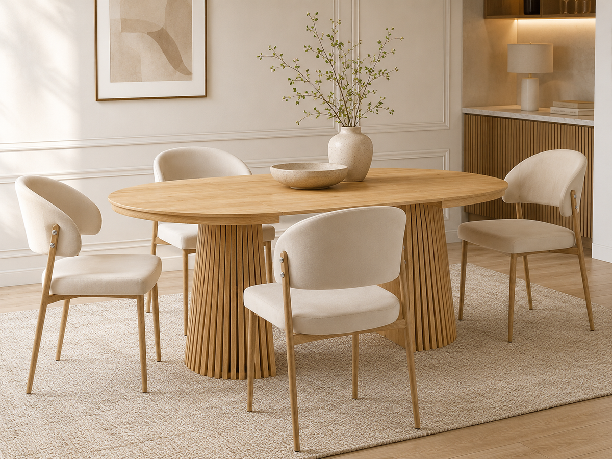 Table à manger extensible AMBRE 120/160/200cm