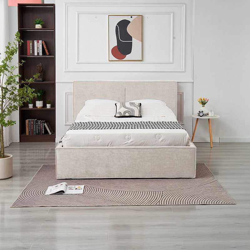 Lit coffre OLIVIA chenille beige
