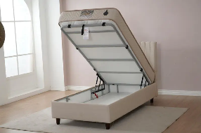 Pack lit coffre PARLA 120x200 + matelas 22cm
