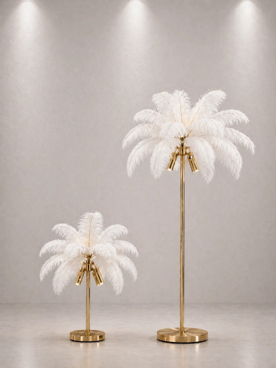 Lampe à Plumes Décorative – Chevet & Sur Pied 160 cm | 4 Couleurs