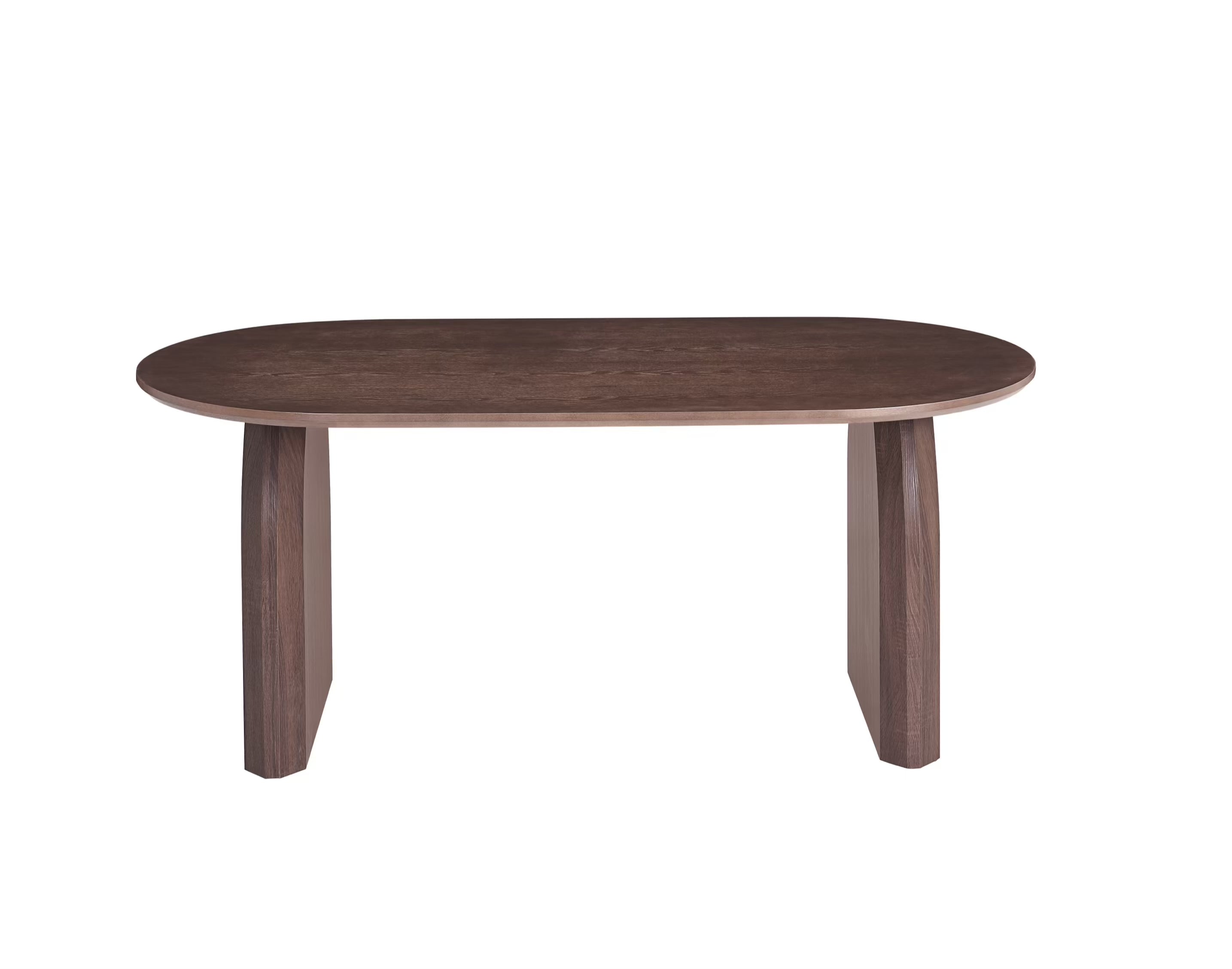 Table à manger FLUIDE plateau et pieds effet noyer 180cm