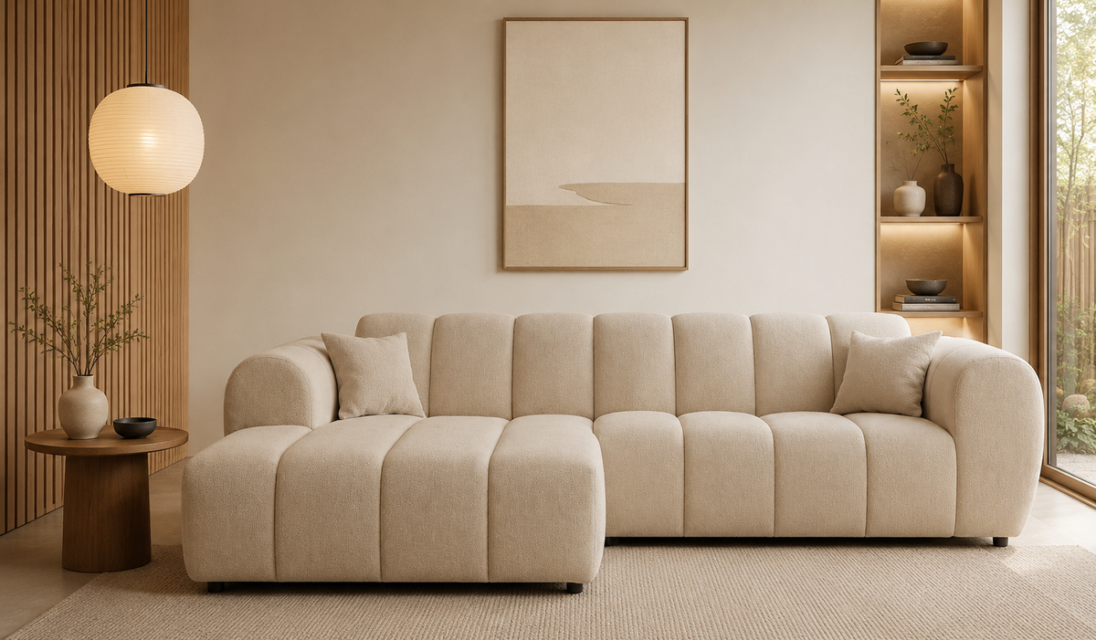 Canapé ASTRUS beige 270x156x72cm
