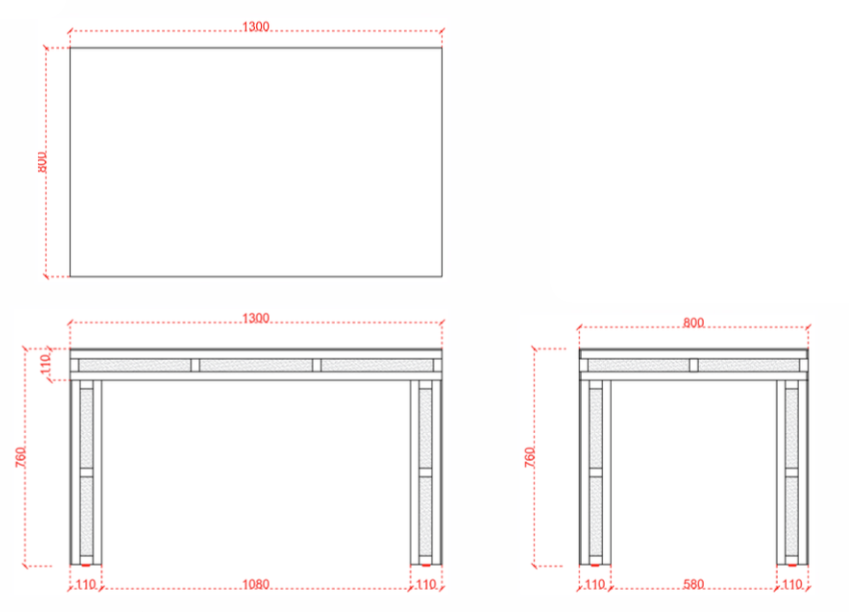 Table à manger ÉCLAT rectangle