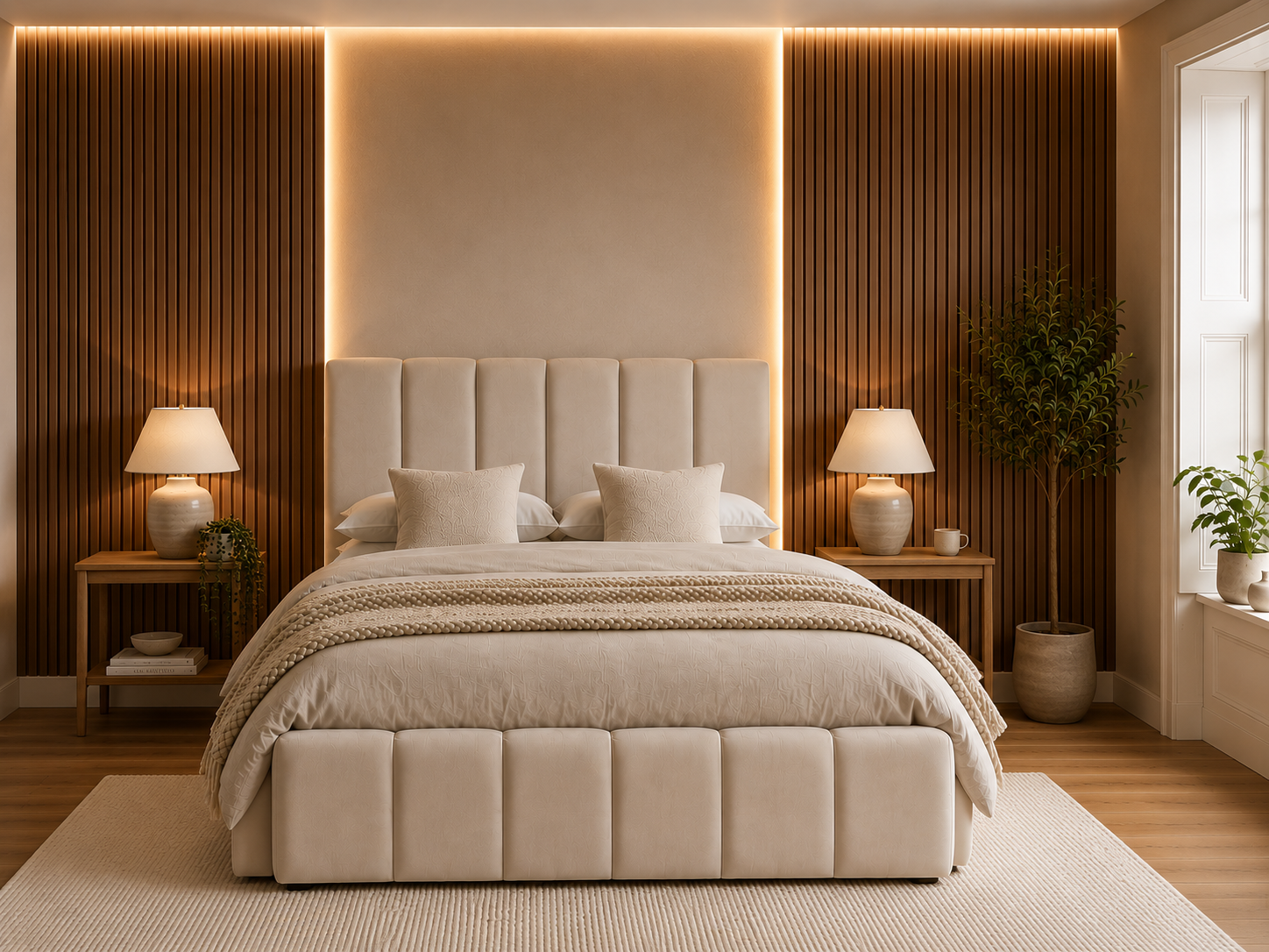 Lit coffre NARA beige