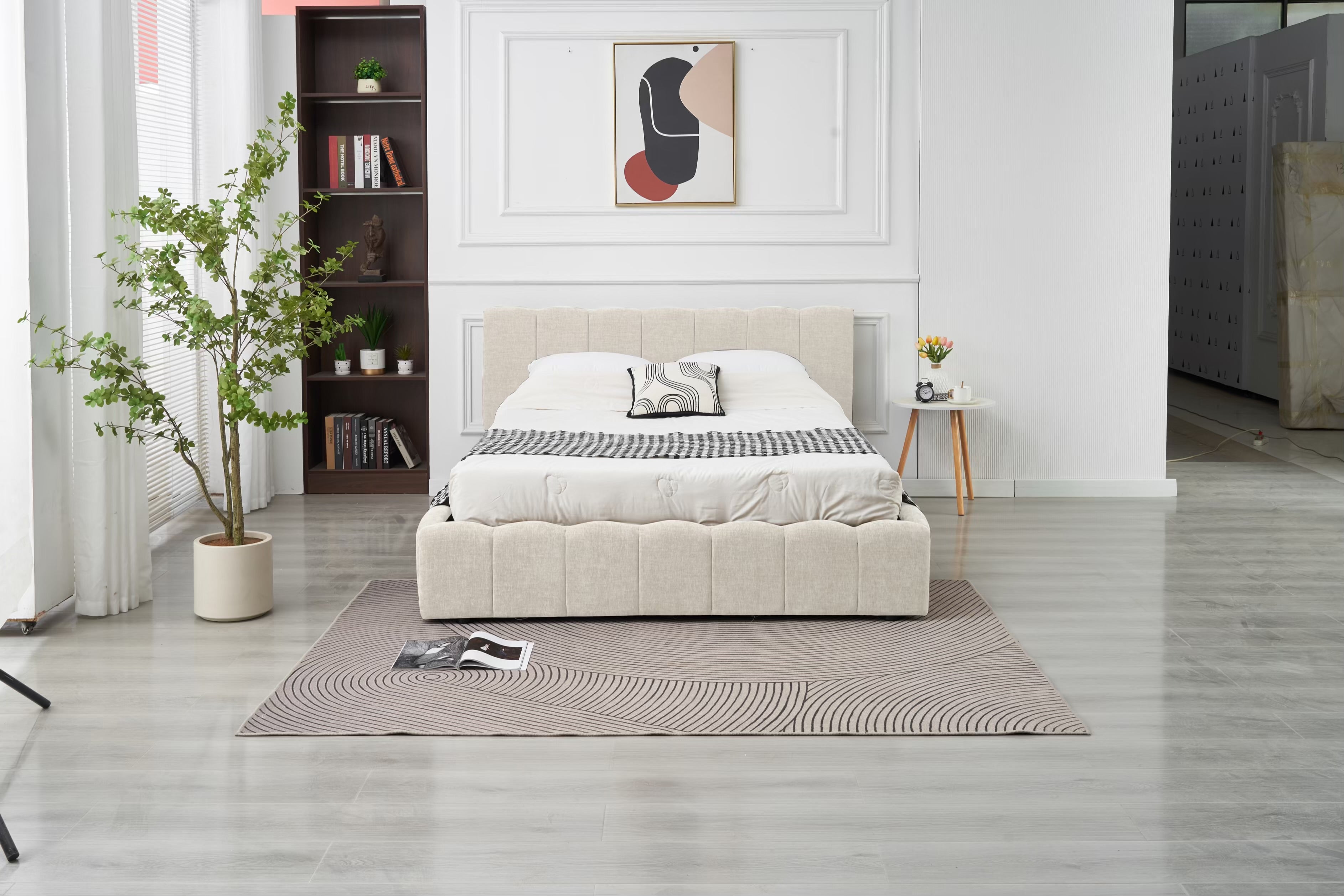 Lit coffre MOON chenille beige