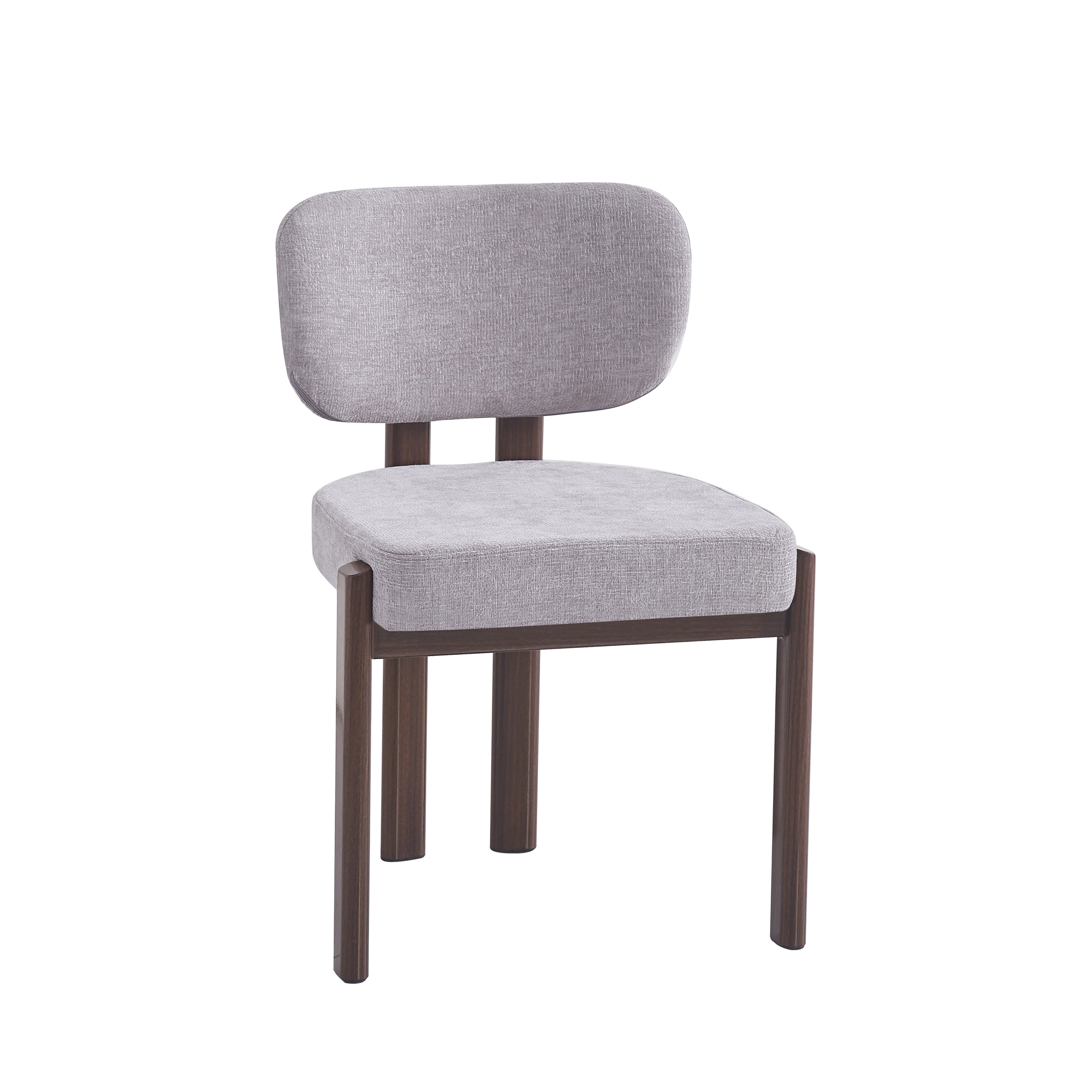 Chaise BAGUETTE effet noyer gris light