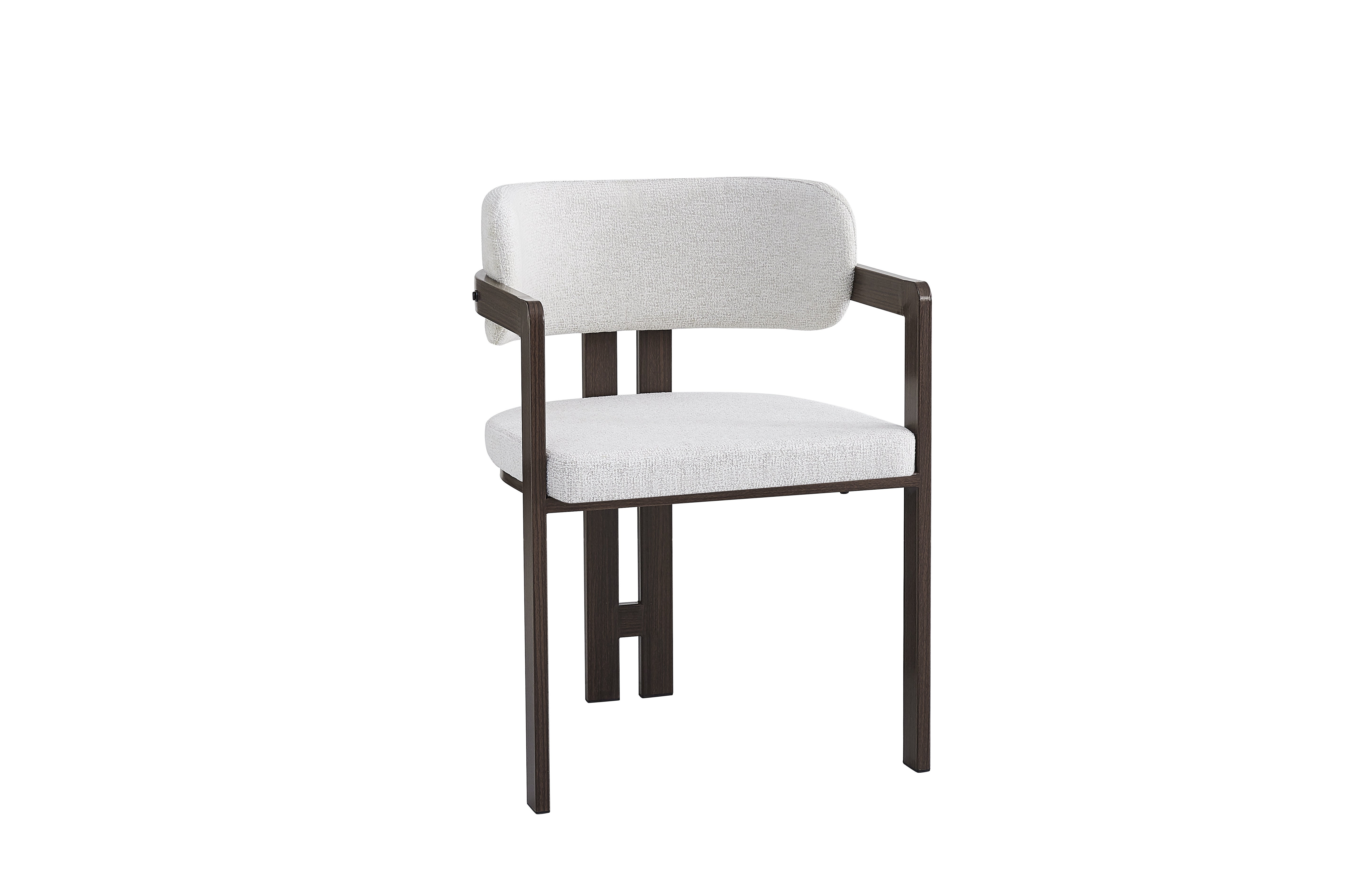 Chaise MELLOW pieds effet noyer blanc