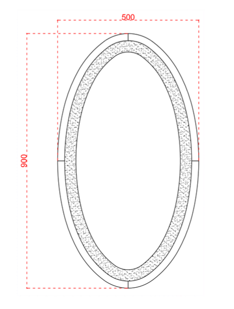 Miroir ÉCLAT oval