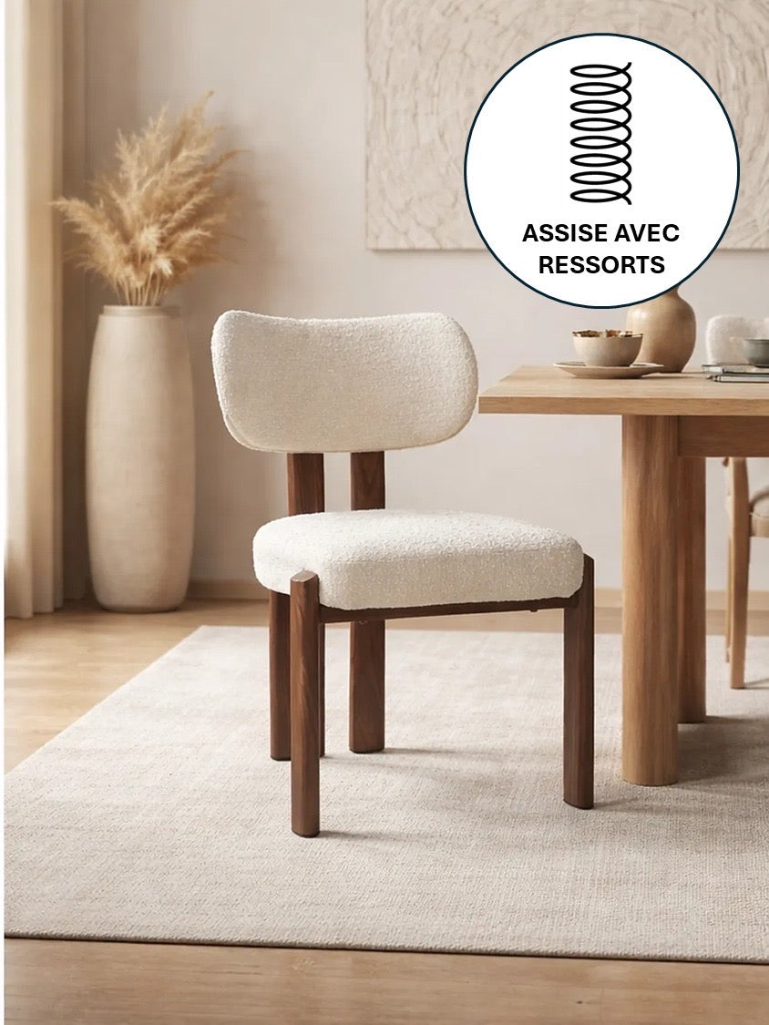Chaise Hera Beige Noyer