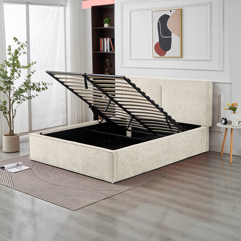 Lit coffre OLIVIA chenille beige