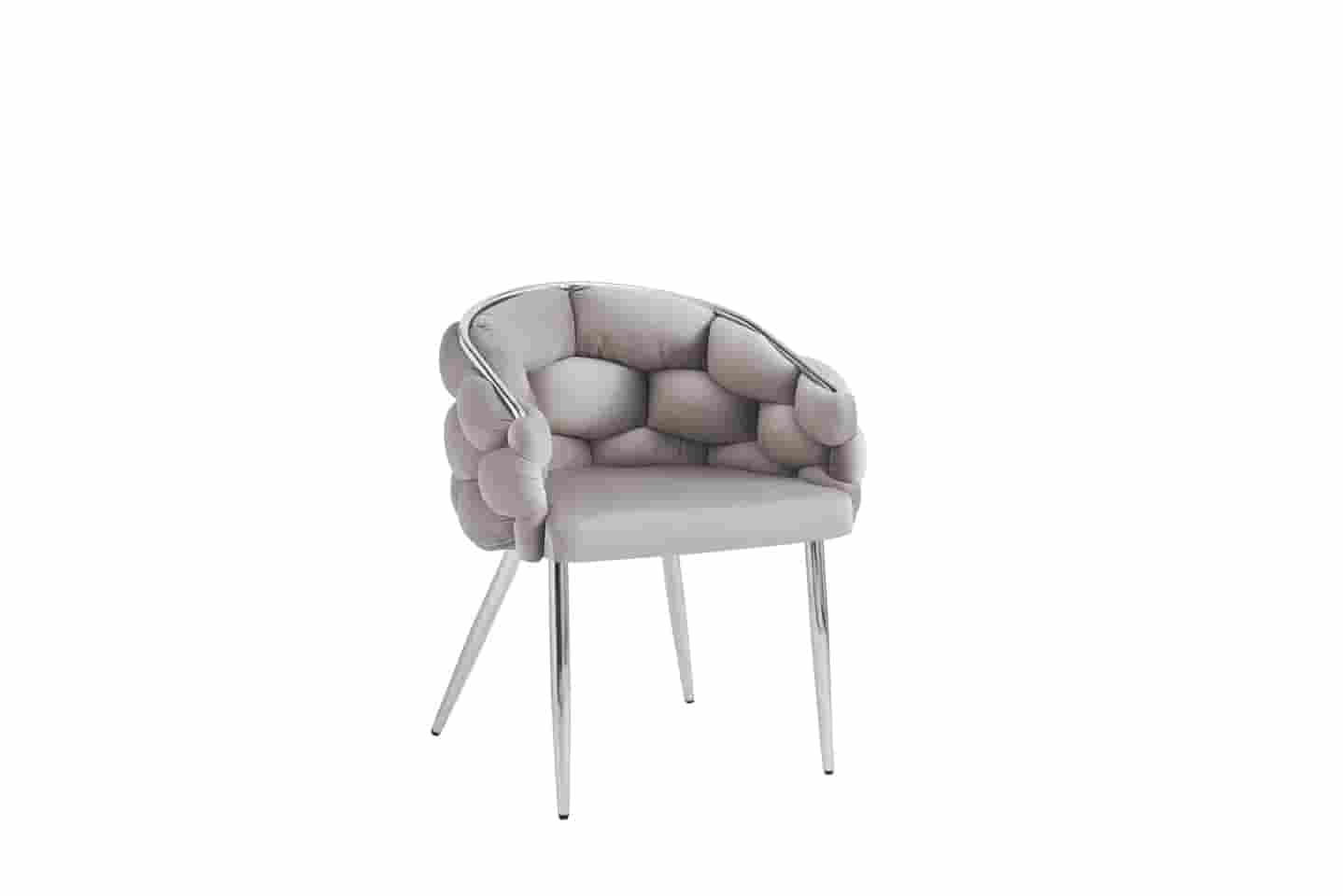 Chaise BALLON argenté