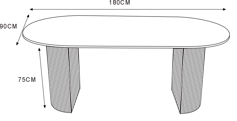 Table à manger ANNA pieds noyer, plateau céramique brillant effet travertin