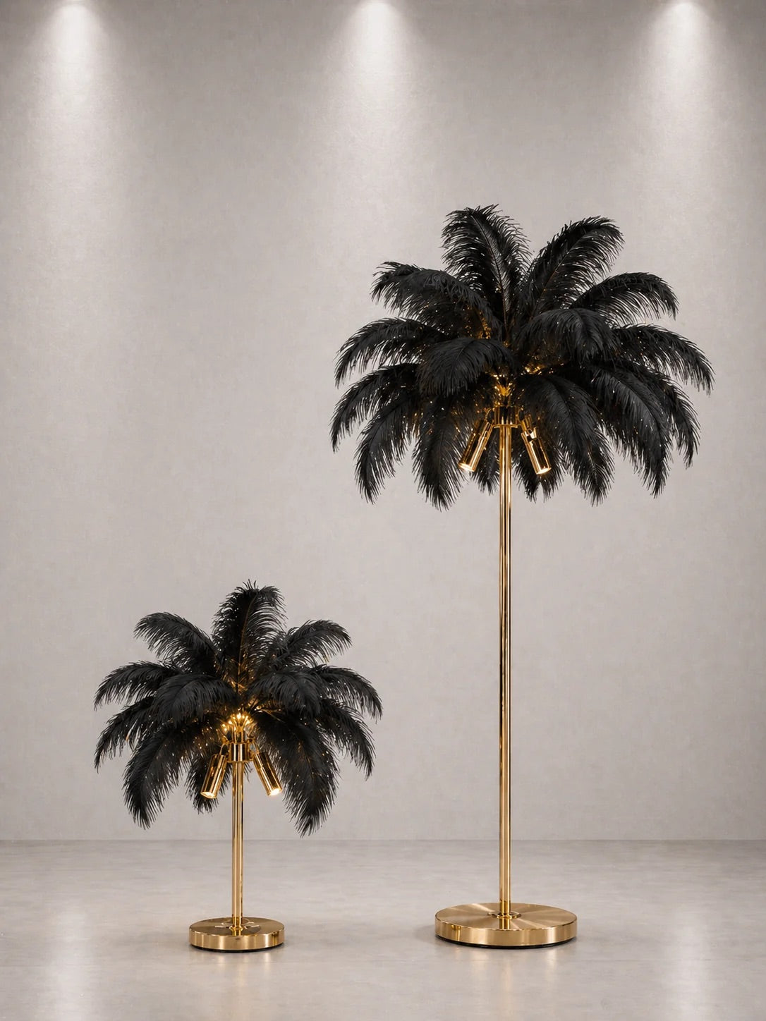 Lampe à Plumes Décorative – Chevet & Sur Pied 160 cm | 4 Couleurs