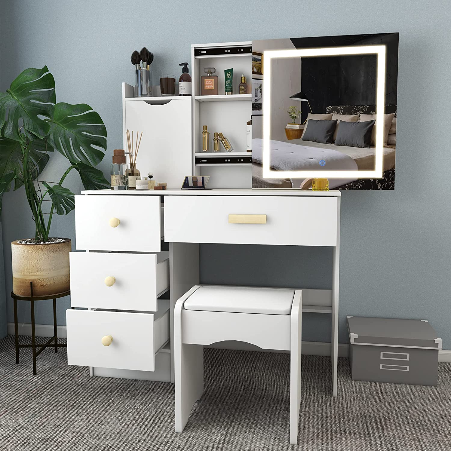 Coiffeuse + miroir DS10