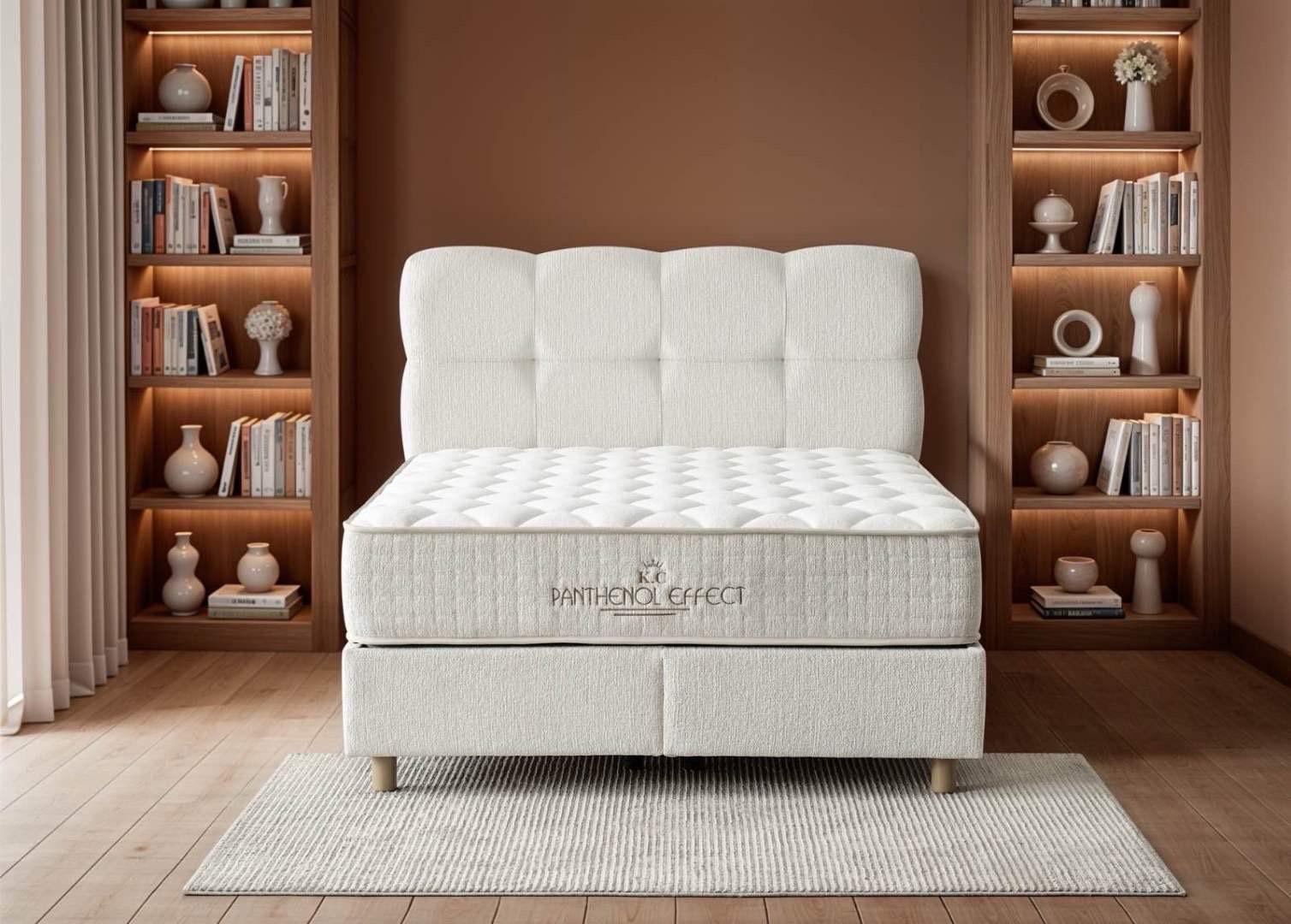 Lit coffre AURA blanc cassé