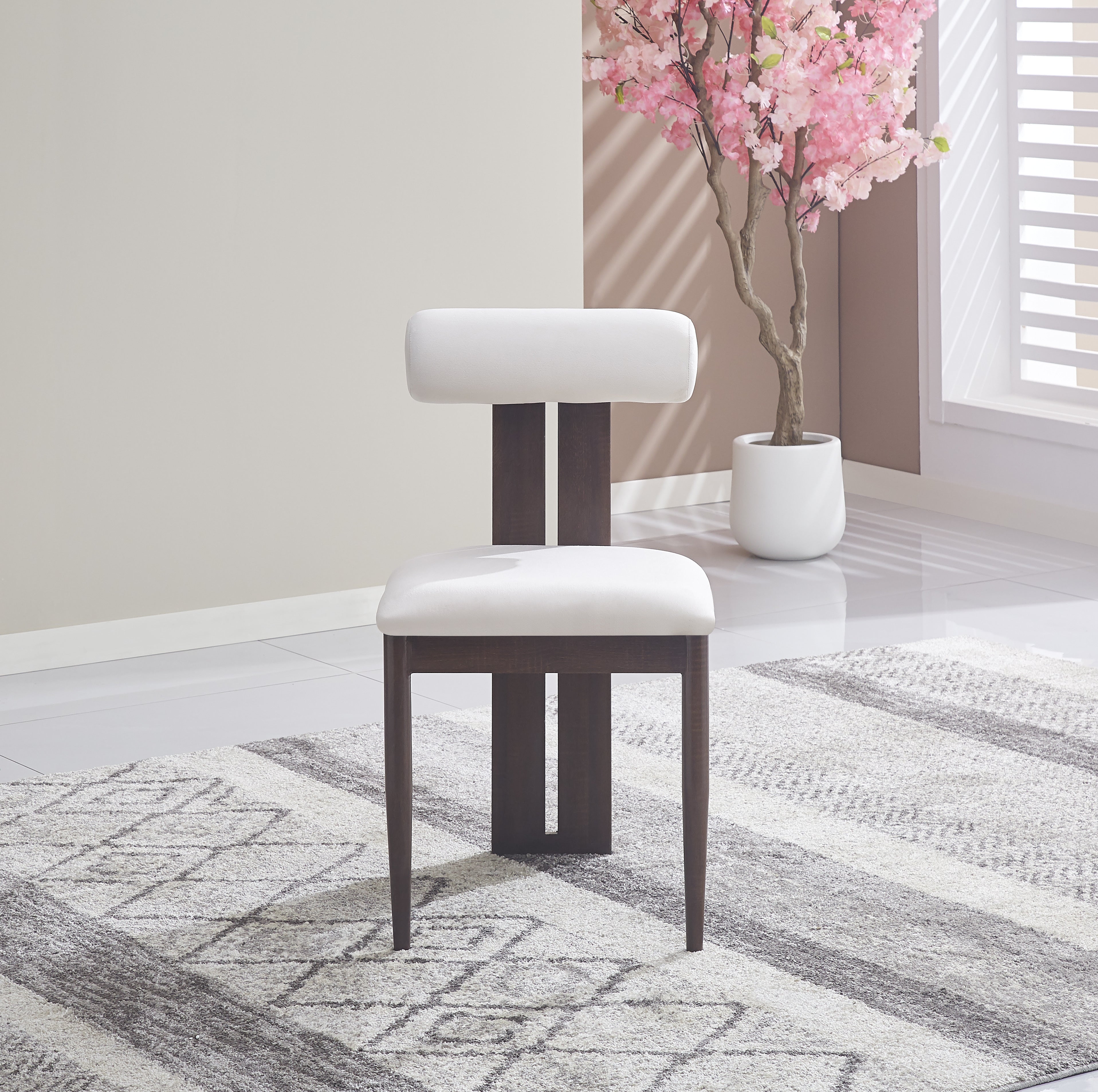 CHAISE TIFFANY PIED EFFET NOYER VELOURS BEIGE