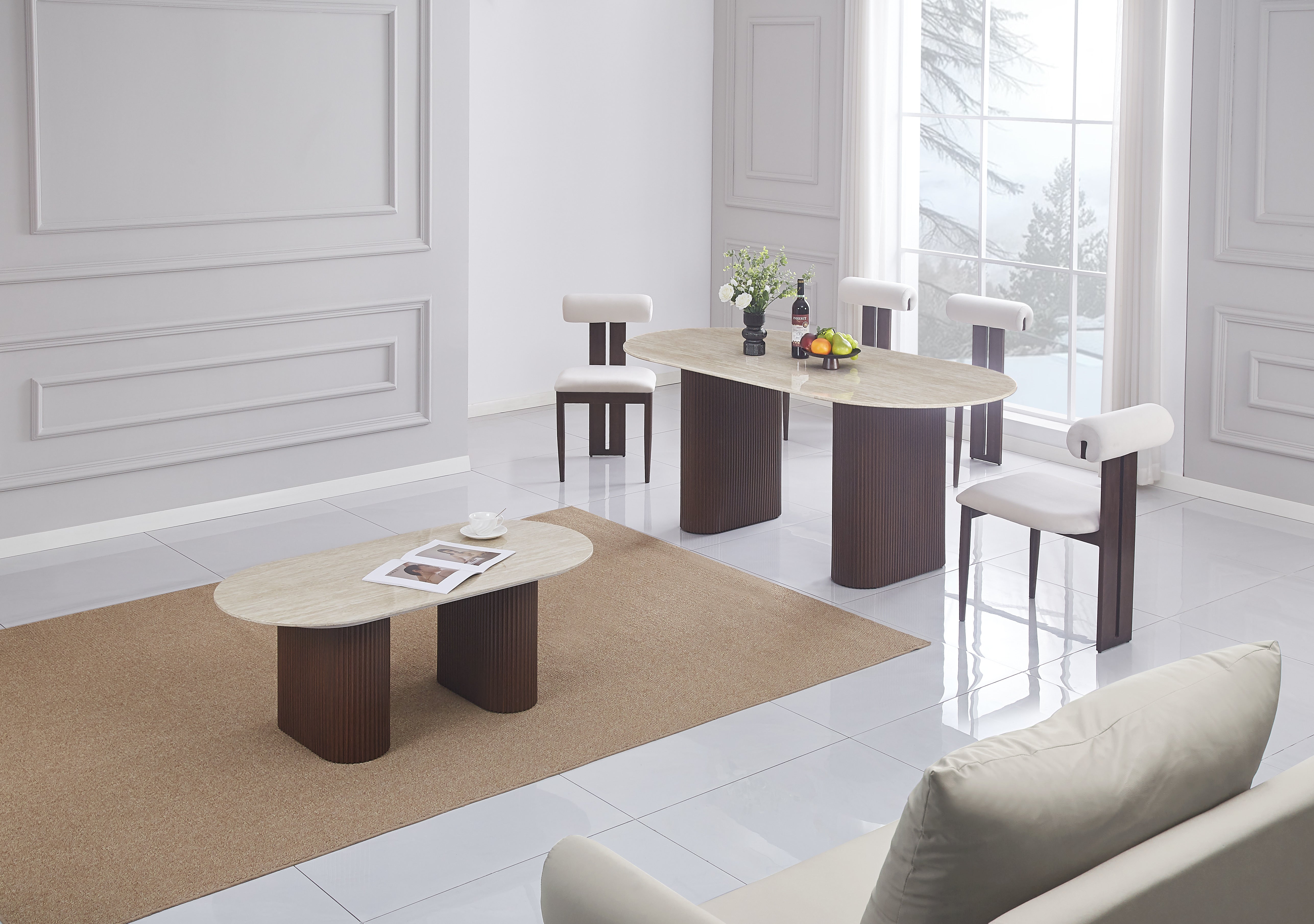 CHAISE TIFFANY PIED EFFET NOYER VELOURS BEIGE