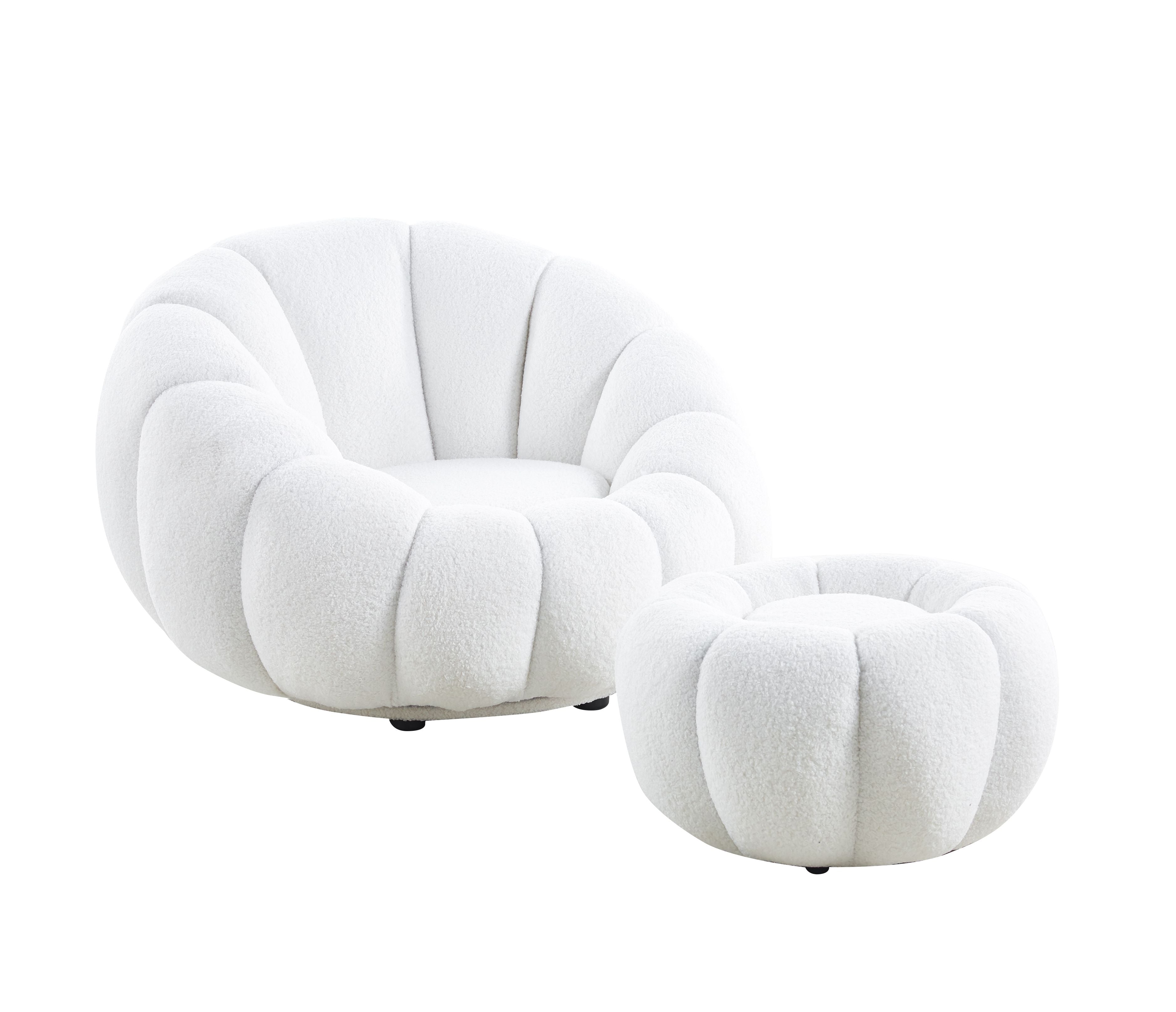 Fauteuil + Pouf pivotant COZY