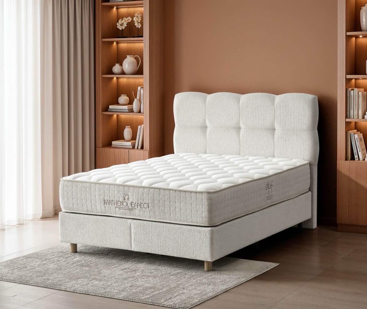 Lit coffre AURA blanc cassé