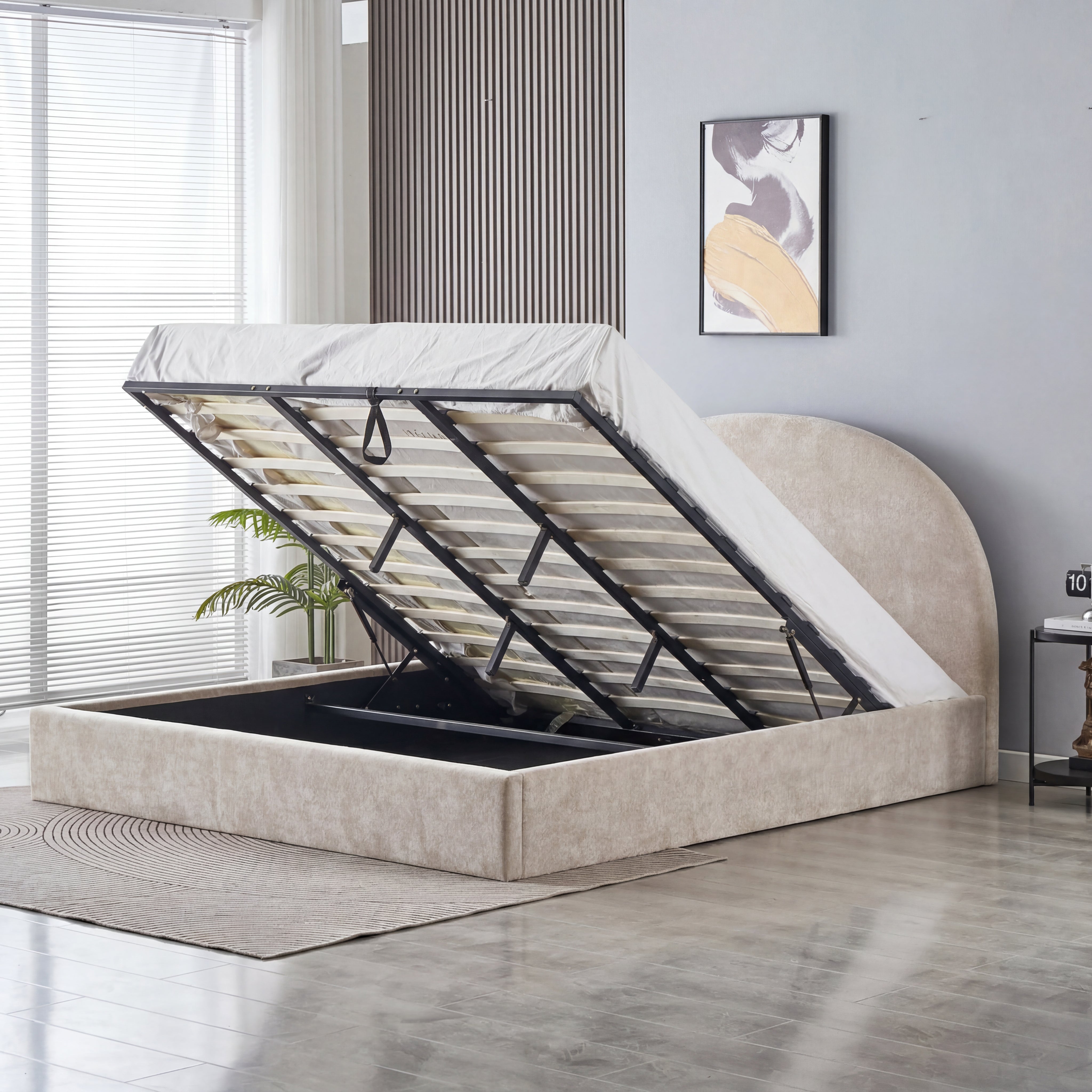 Lit coffre VALENTINA chenille